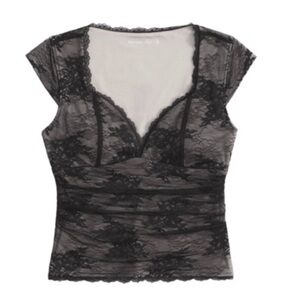 Abercrombie & Fitch Black Lace Chemise